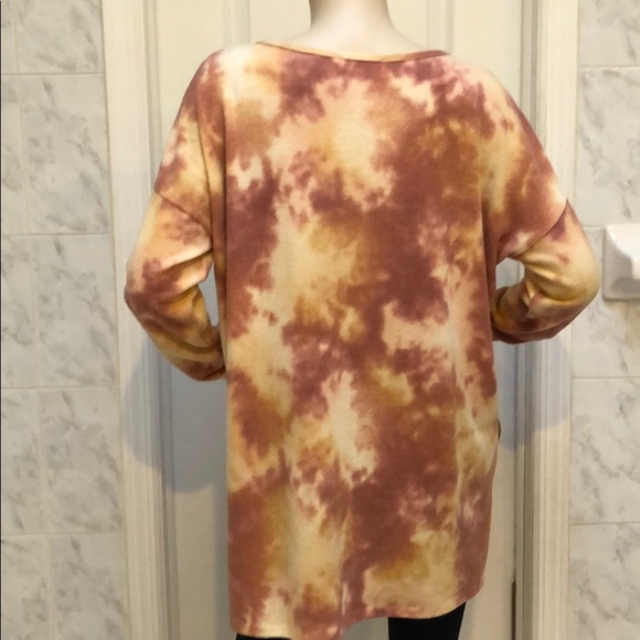RUST TIE DYE TUNIC TOP - Picture 8 of 8